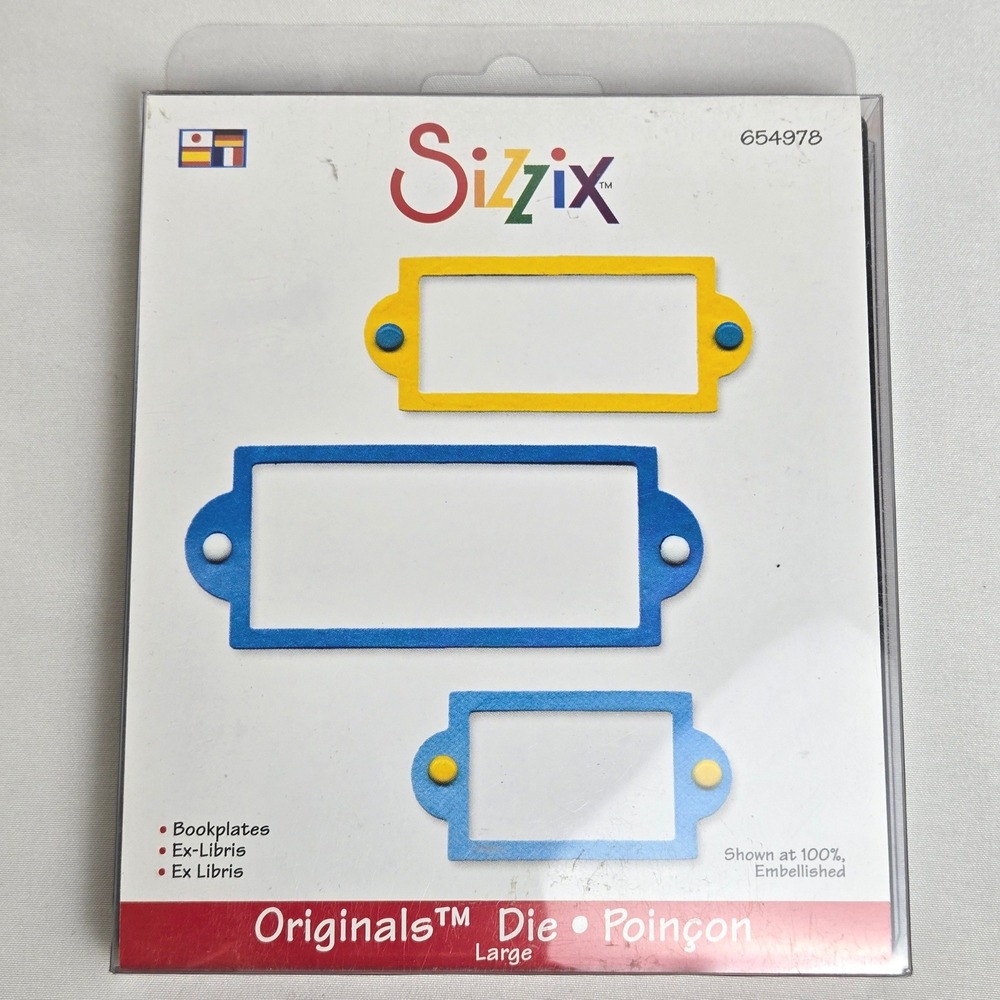 Sizzix Originals‎ Die Large Bookplates 654978